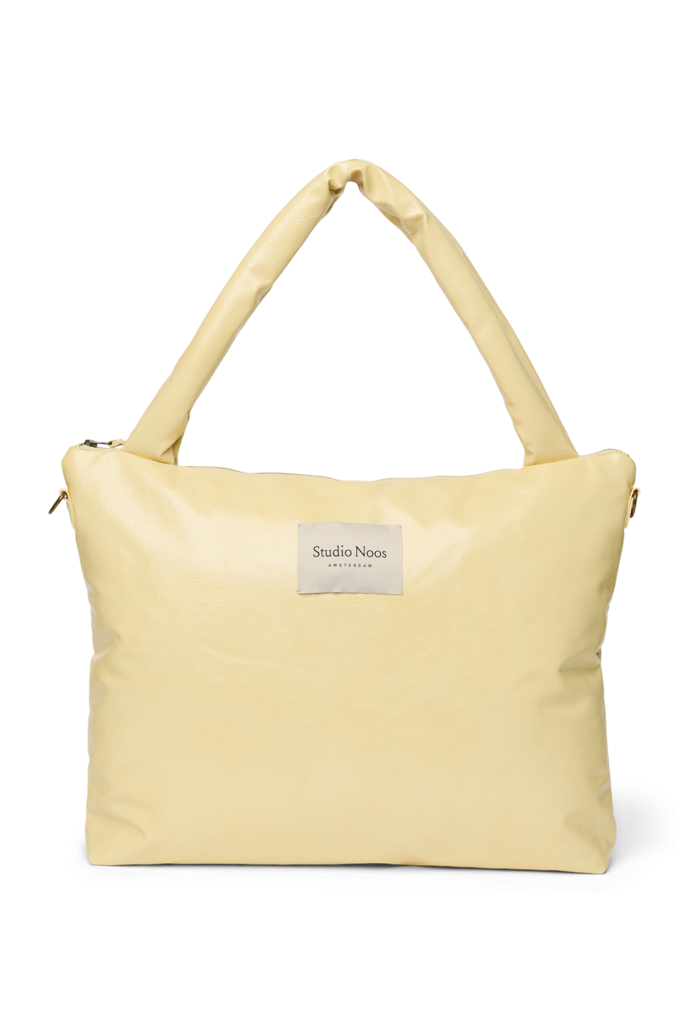 Vegan Leather Diaper Bag | Butter Yellow