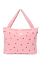 Teddy Diaper Bag | Light Pink Hearts