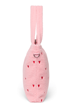 Teddy Diaper Bag | Light Pink Hearts