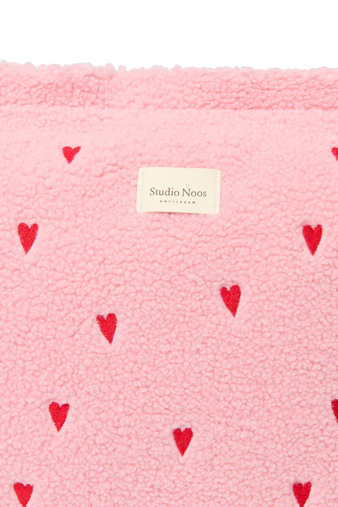 Teddy Diaper Bag | Light Pink Hearts