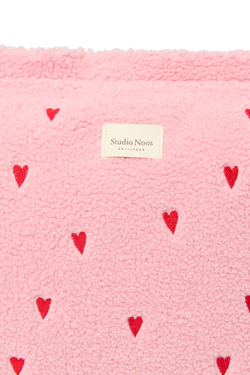 Teddy Diaper Bag | Light Pink Hearts