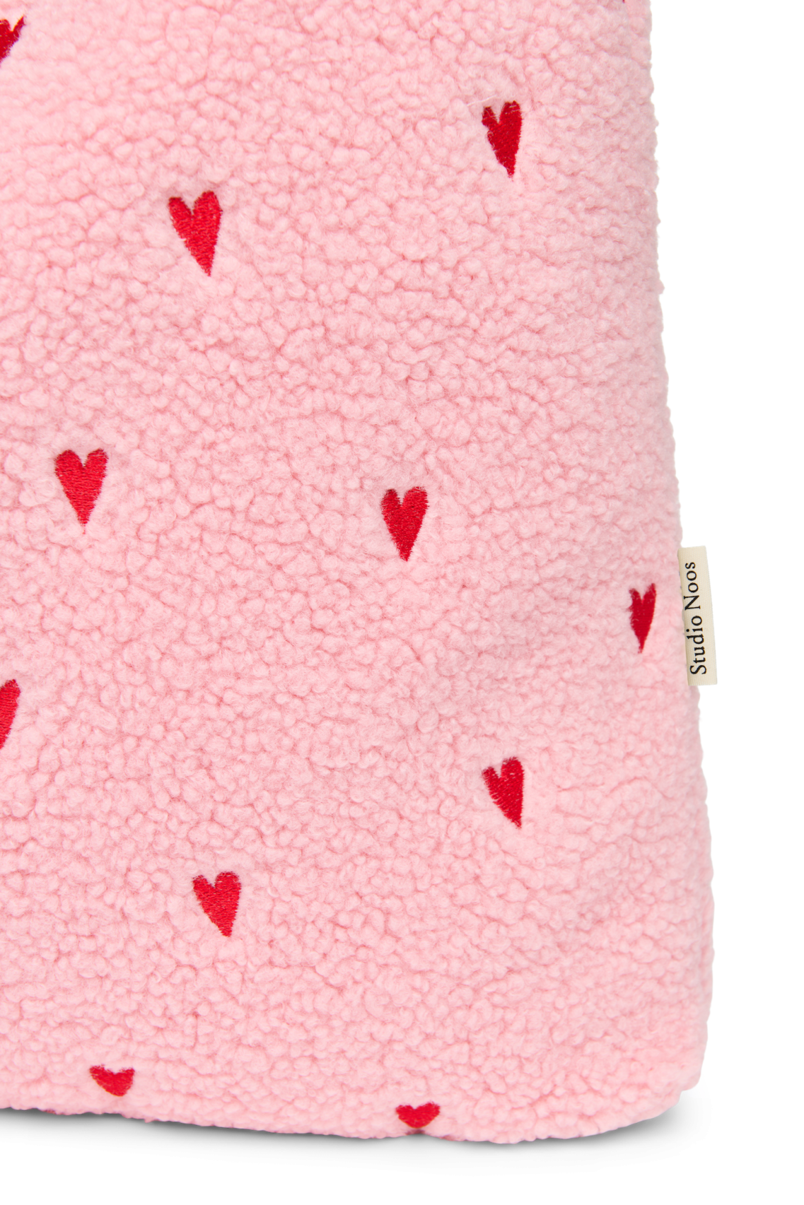 Teddy Mom Bag | Light Pink Hearts