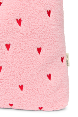 Teddy Mom Bag | Light Pink Hearts