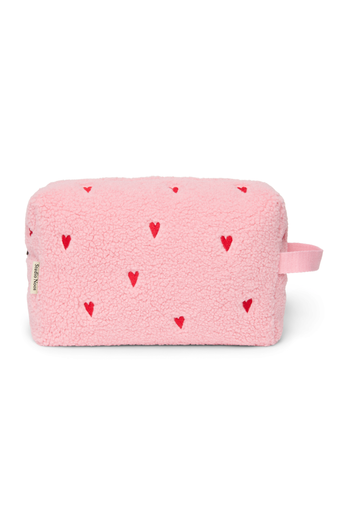 Teddy Toiletry Bag | Light Pink Hearts