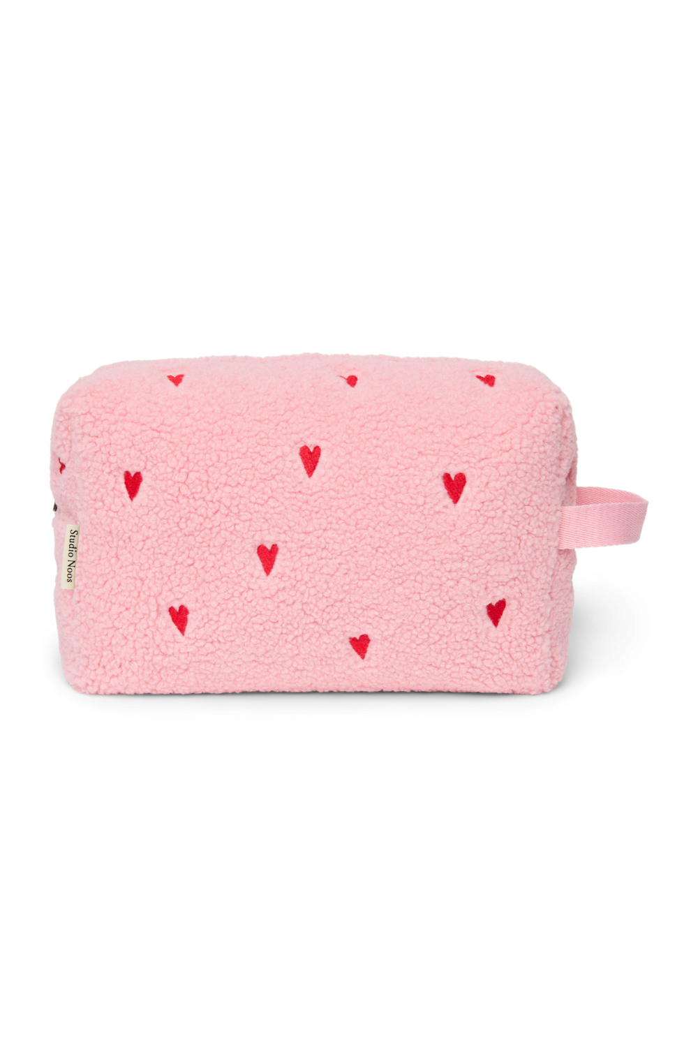 Teddy Toiletry Bag | Light Pink Hearts