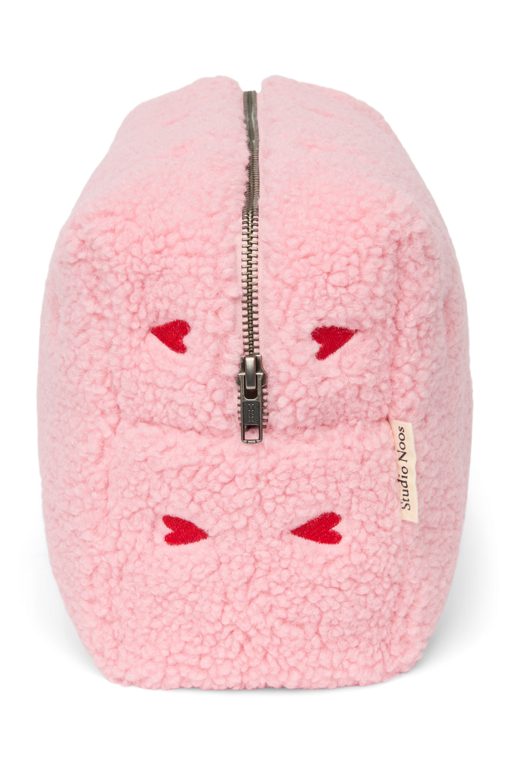 Teddy Toiletry Bag | Light Pink Hearts
