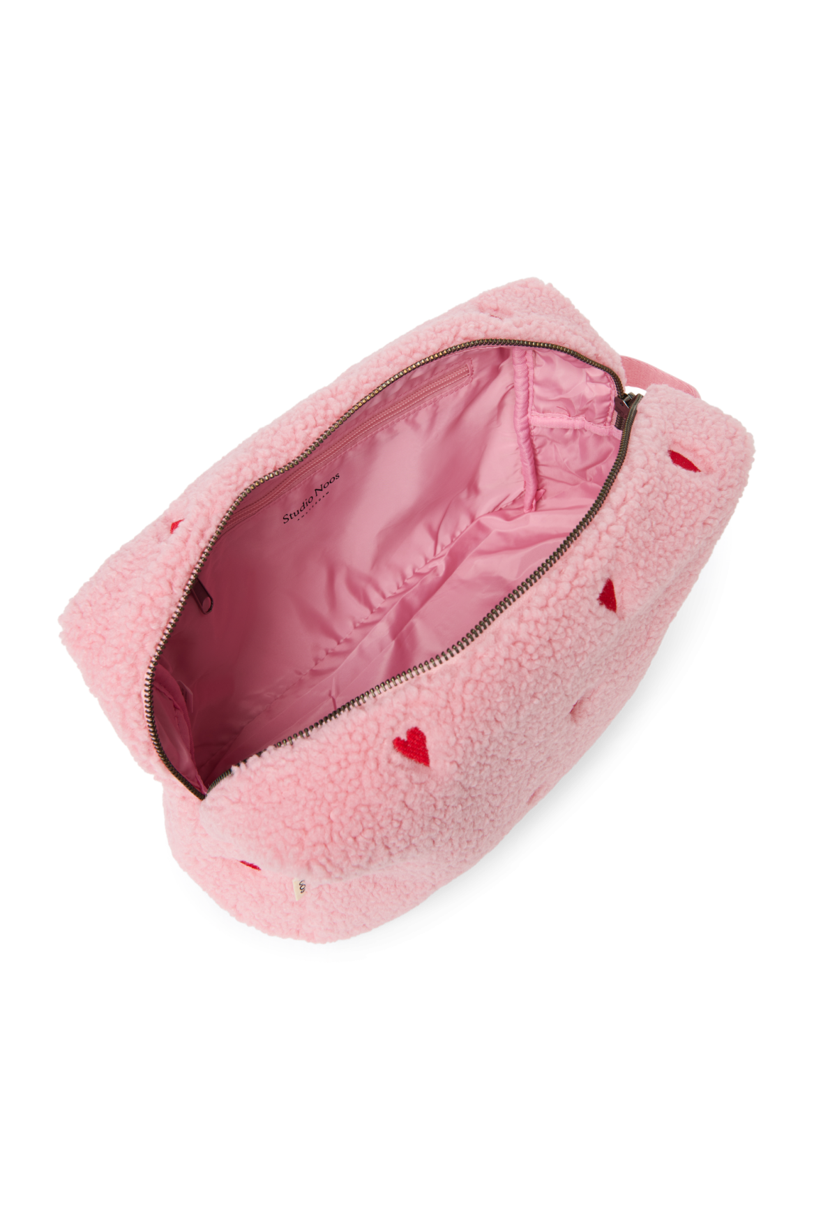 Teddy Toiletry Bag | Light Pink Hearts