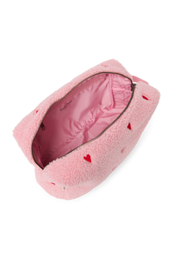 Teddy Toiletry Bag | Light Pink Hearts