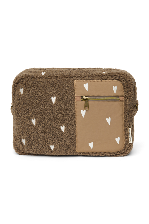 Teddy Stroller Organizer | Brown Hearts