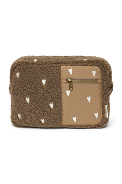 Teddy Stroller Organizer | Brown Hearts