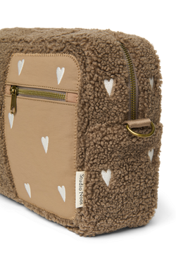 Teddy Stroller Organizer | Brown Hearts