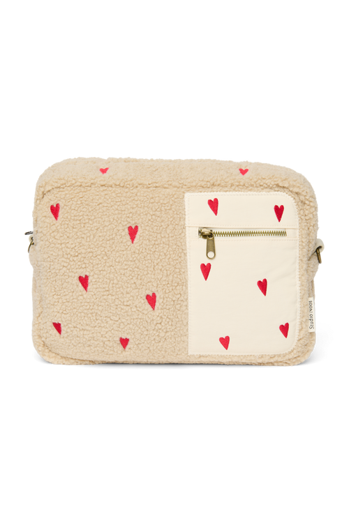 Teddy Stroller Organizer | Ecru Hearts