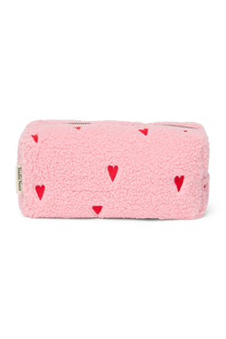 Teddy Pouch | Light Pink Hearts