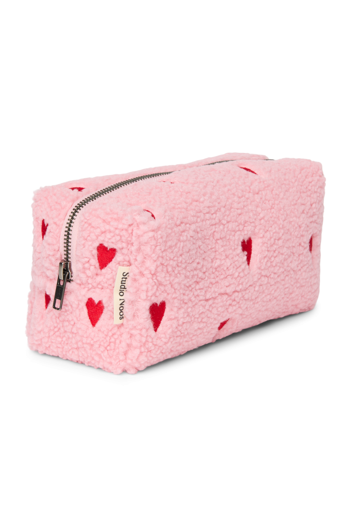 Teddy Pouch | Light Pink Hearts