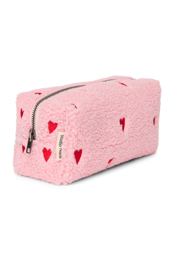 Teddy Pouch | Light Pink Hearts
