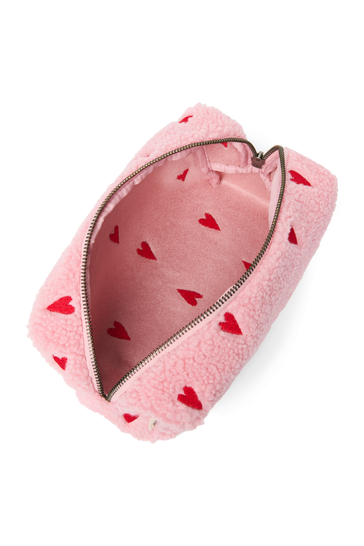 Teddy Pouch | Light Pink Hearts