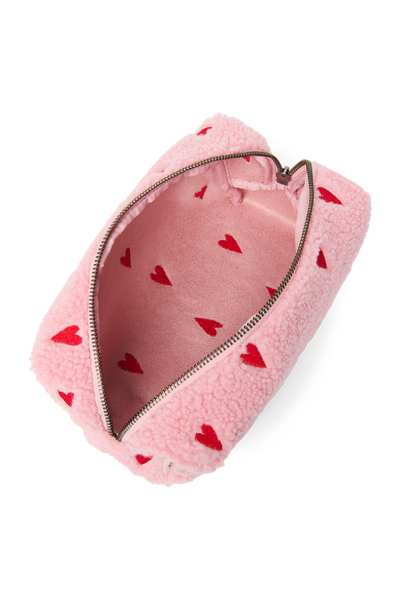Teddy Pouch | Light Pink Hearts