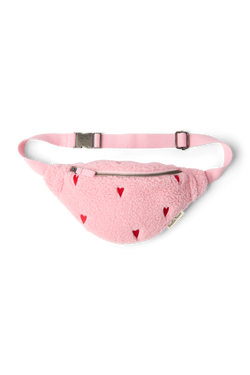 Teddy Mini Fanny Pack | Light Pink Hearts