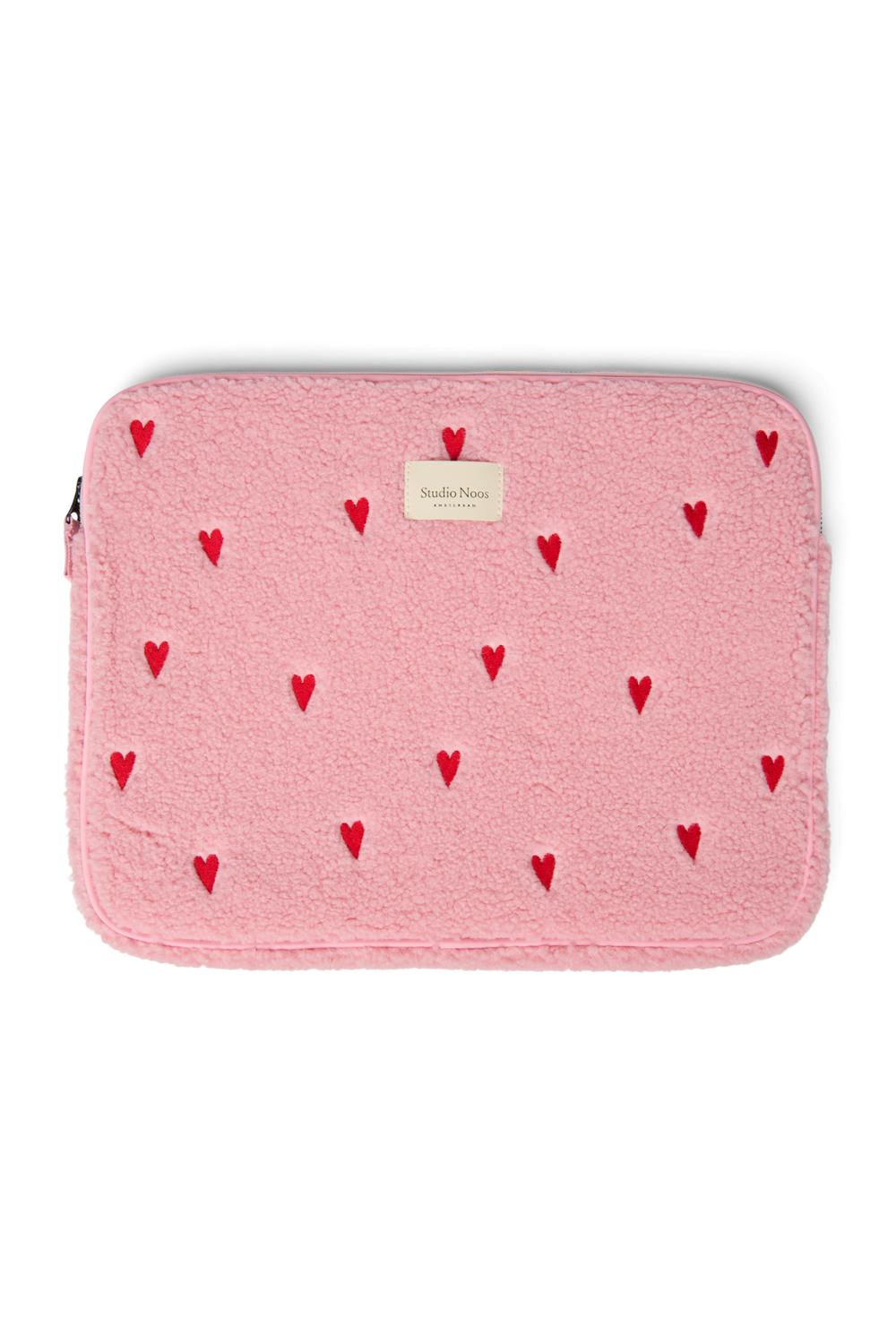 Teddy Laptop Sleeve 15 Inch | Light Pink Hearts