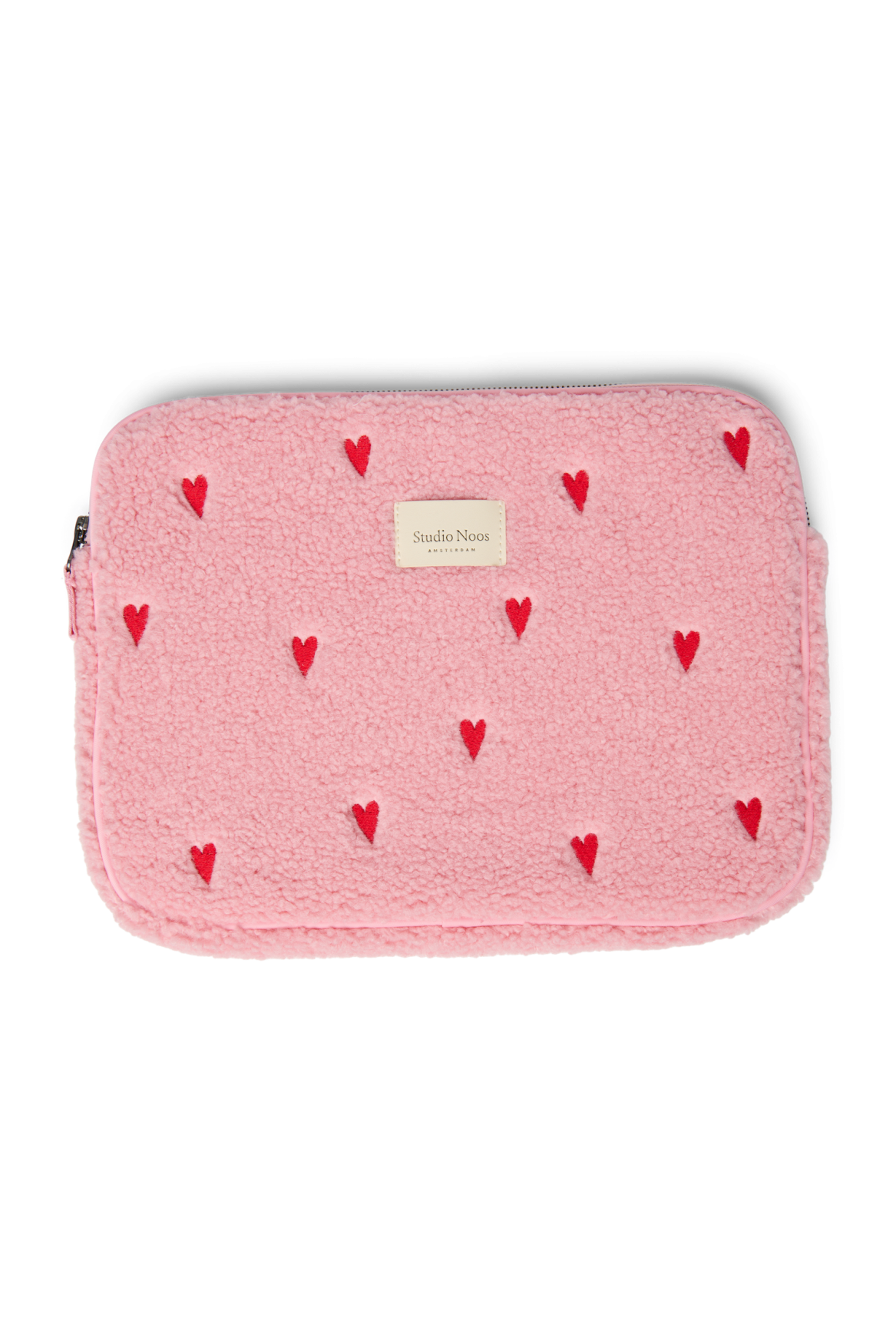Teddy Laptop Sleeve 13 Inch | Light Pink Hearts