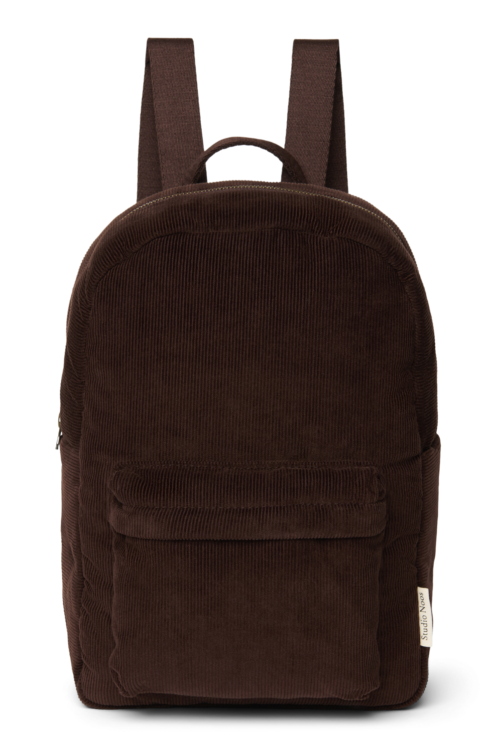 Rib Puffy Midi Backpack | Dark Brown