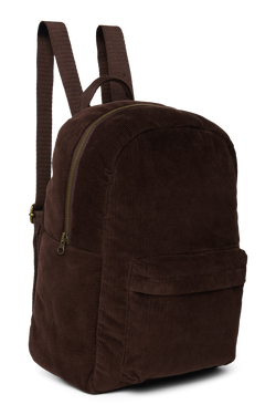 Rib Puffy Midi Backpack | Dark Brown