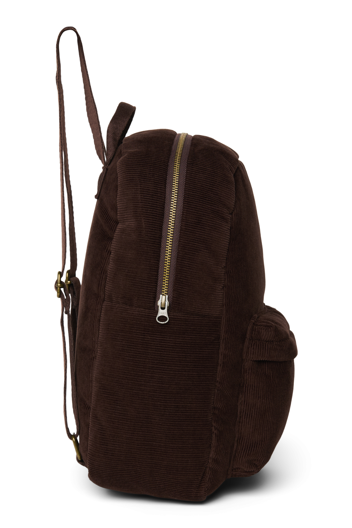 Rib Puffy Midi Backpack | Dark Brown