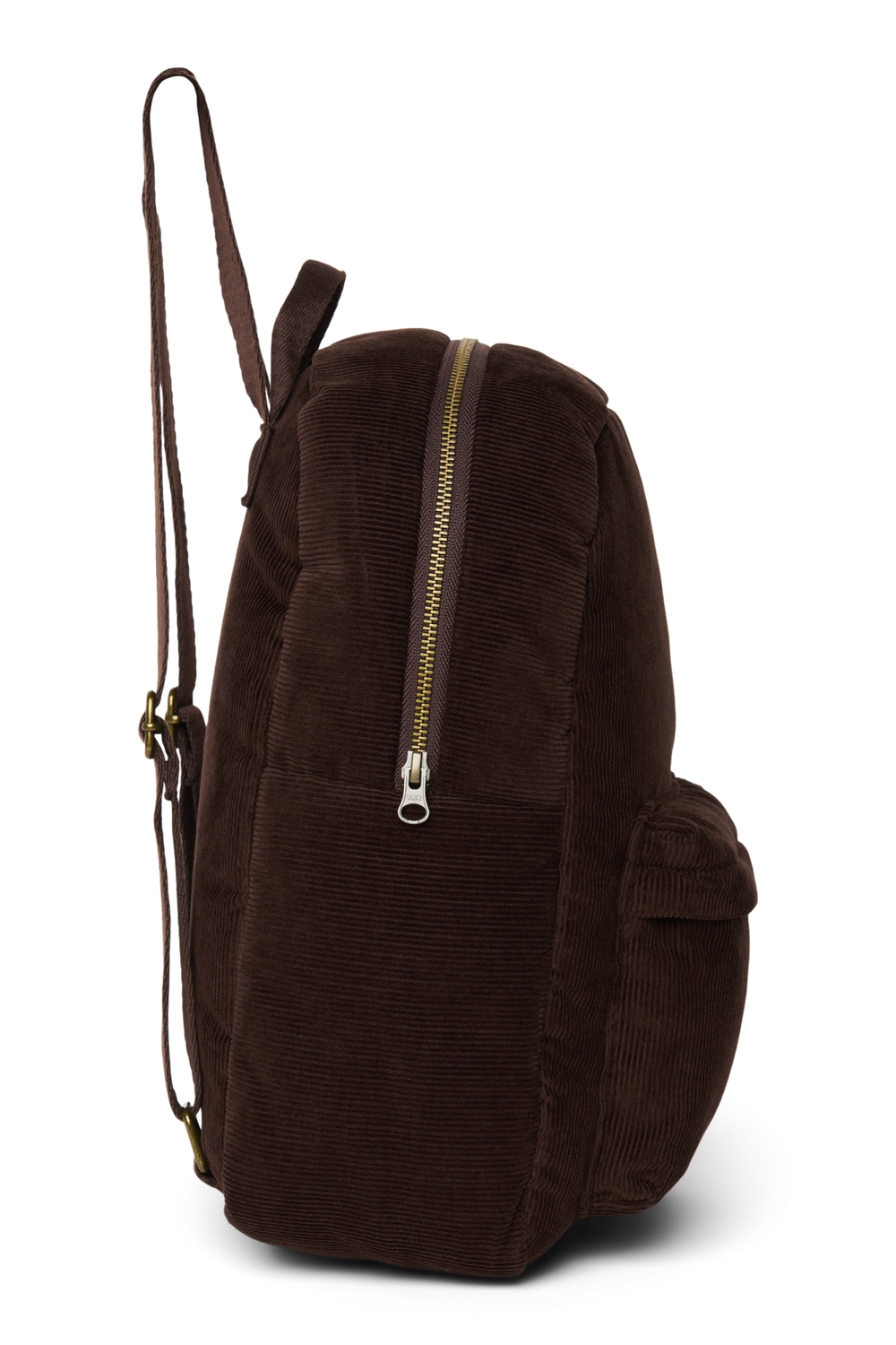 Rib Puffy Midi Backpack | Dark Brown