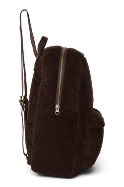 Rib Puffy Midi Backpack | Dark Brown