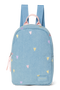 Denim Mini Backpack | Light Blue Hearts