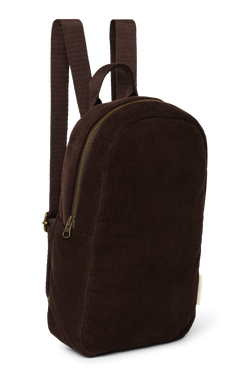 Rib Puffy Mini Backpack | Dark Brown