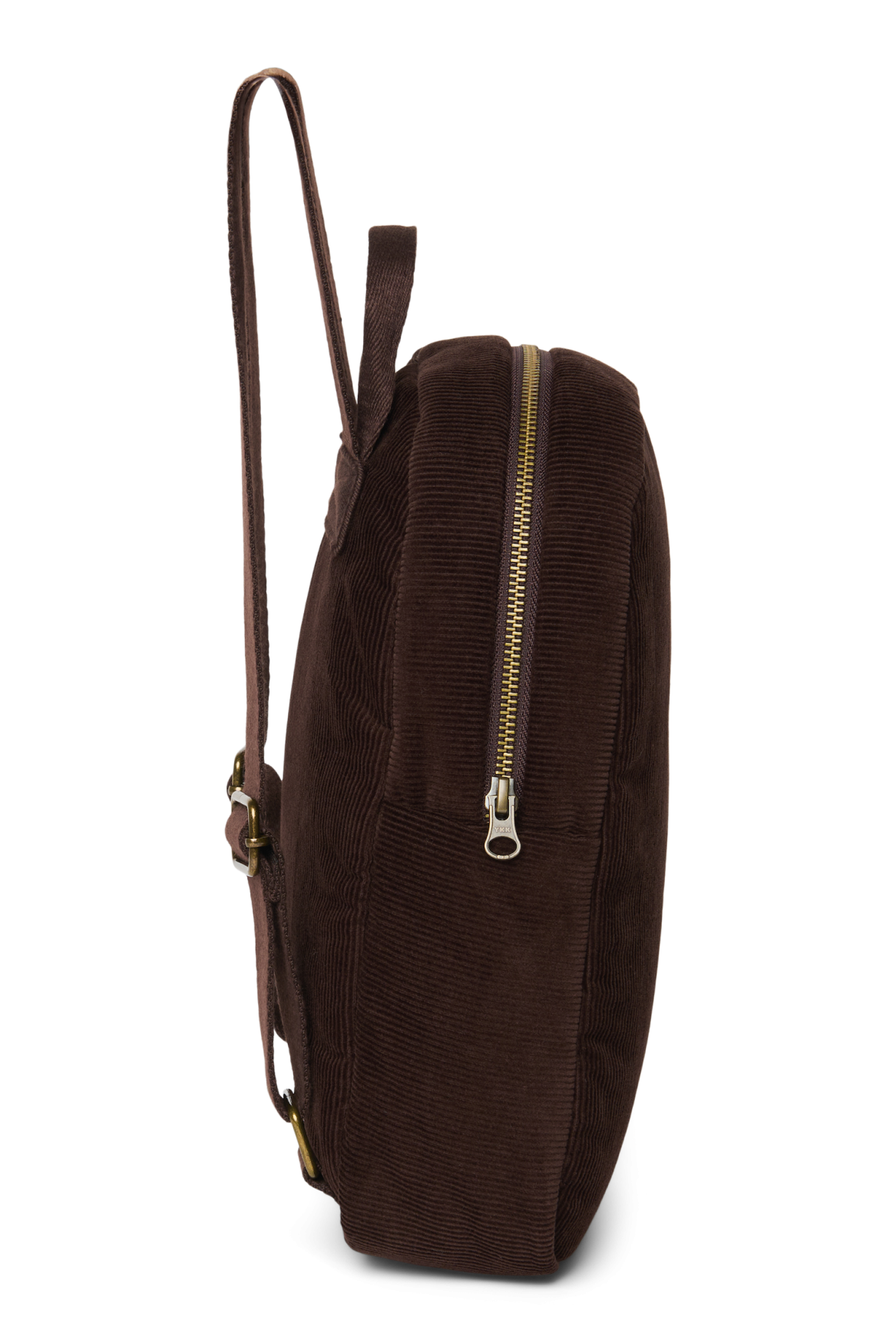 Rib Puffy Mini Backpack | Dark Brown