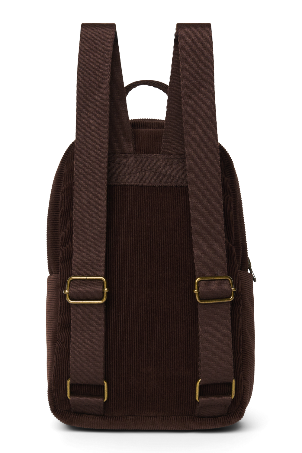 Rib Puffy Mini Backpack | Dark Brown
