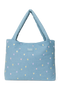 Denim Mom Bag | Light Blue Hearts