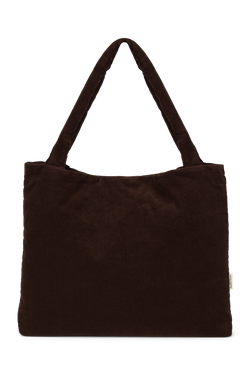 Rib Puffy Mom Bag | Dark Brown