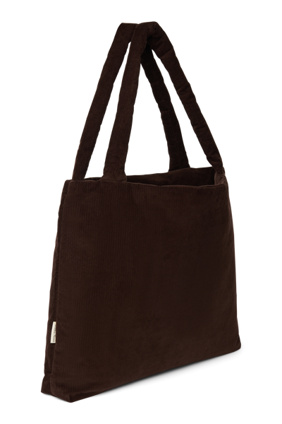 Rib Puffy Mom Bag | Dark Brown