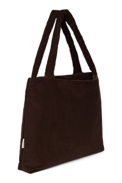 Rib Puffy Mom Bag | Dark Brown