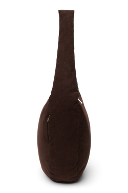 Rib Puffy Cross Body Bag | Dark Brown