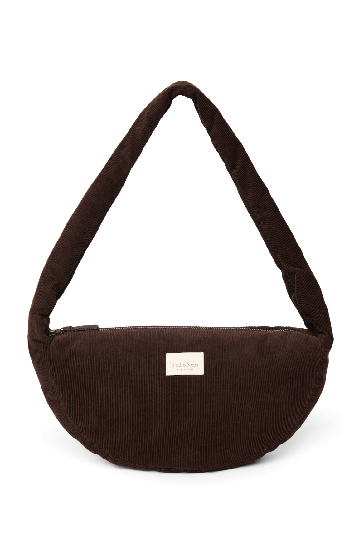 Rib Puffy Mini Cross Body Bag | Dark Brown