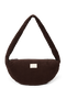 Rib Puffy Mini Cross Body Bag | Dark Brown