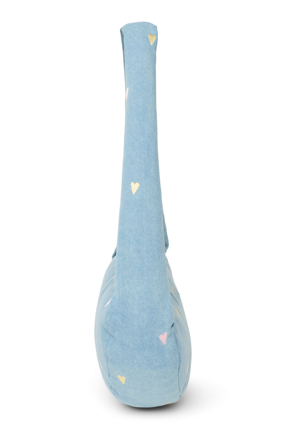 Denim Mini Cross Body Bag | Light Blue Hearts