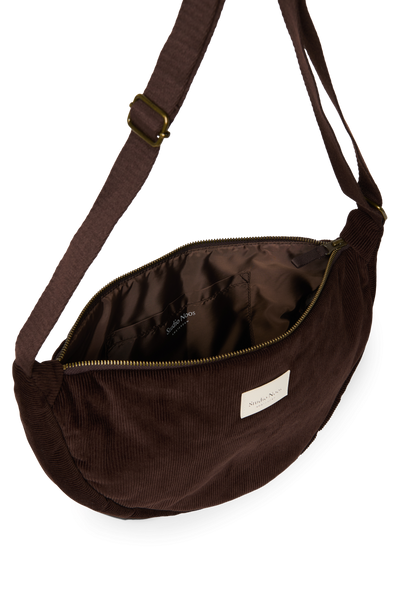 Rib Puffy Fanny Pack | Donkerbruin