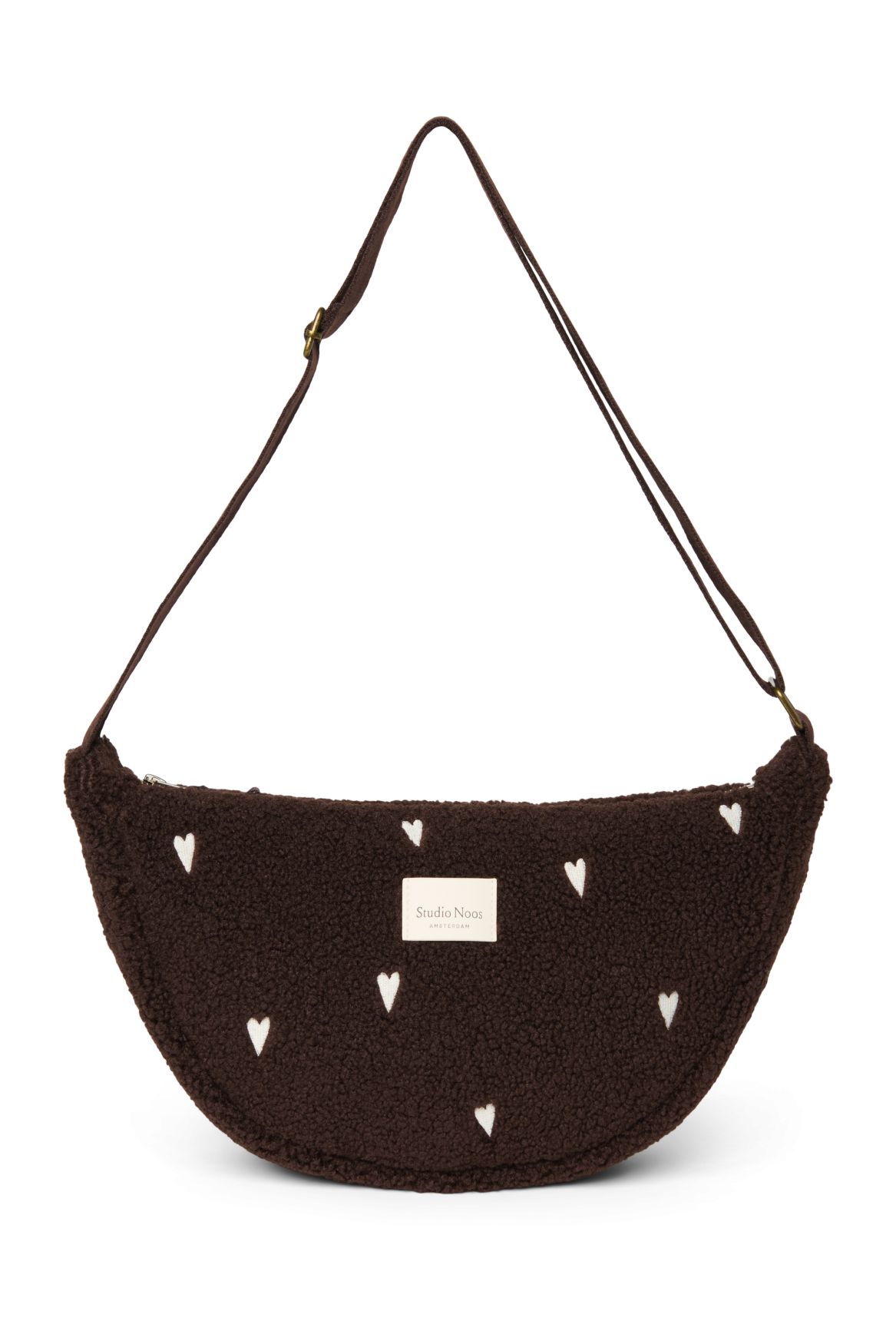Teddy Fanny Pack | Schokobraun Herzen