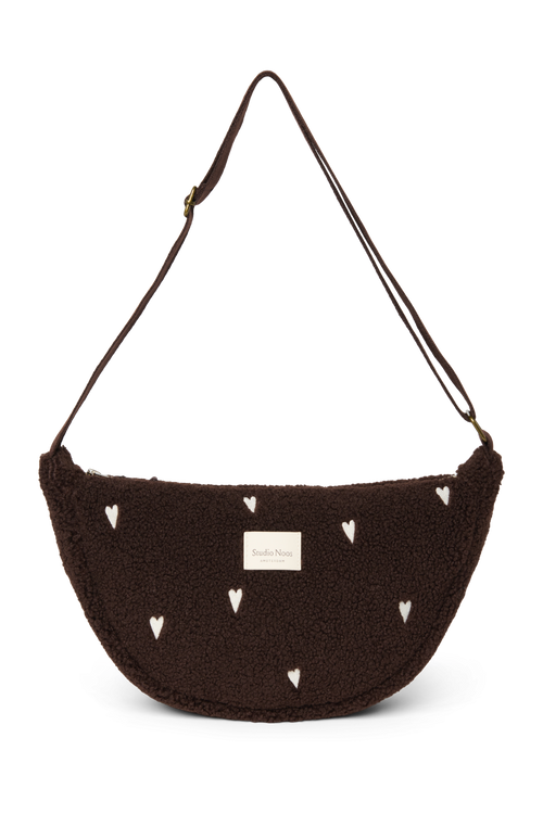 Teddy Fanny Pack | Schokobraun Herzen