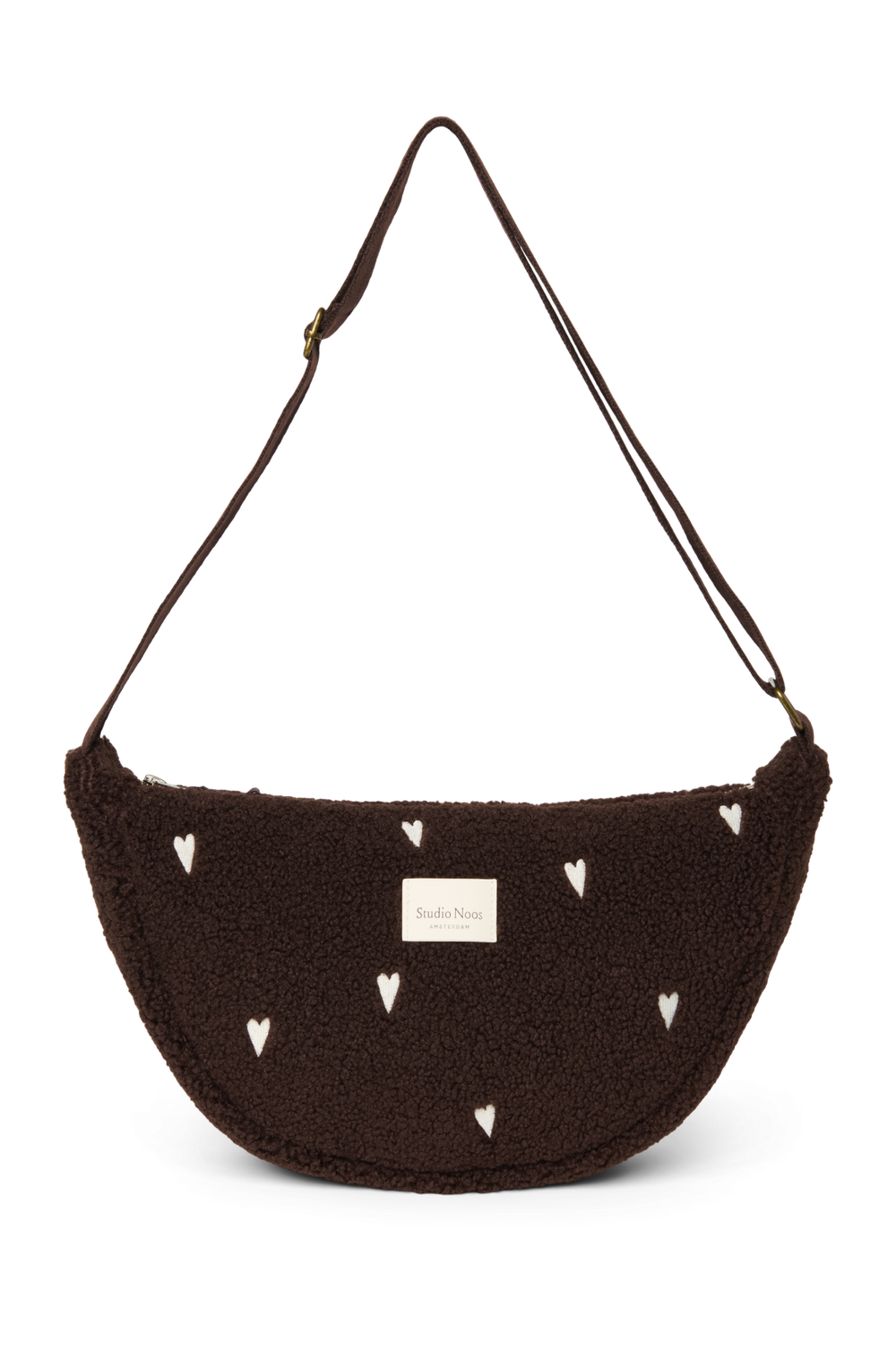 Teddy Fanny Pack | Schokobraun Herzen