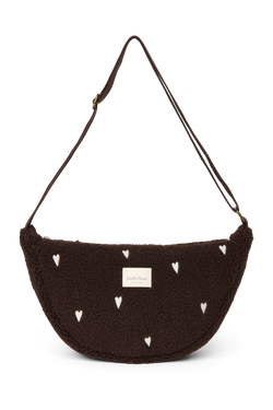 Teddy Fanny Pack | Schokobraun Herzen