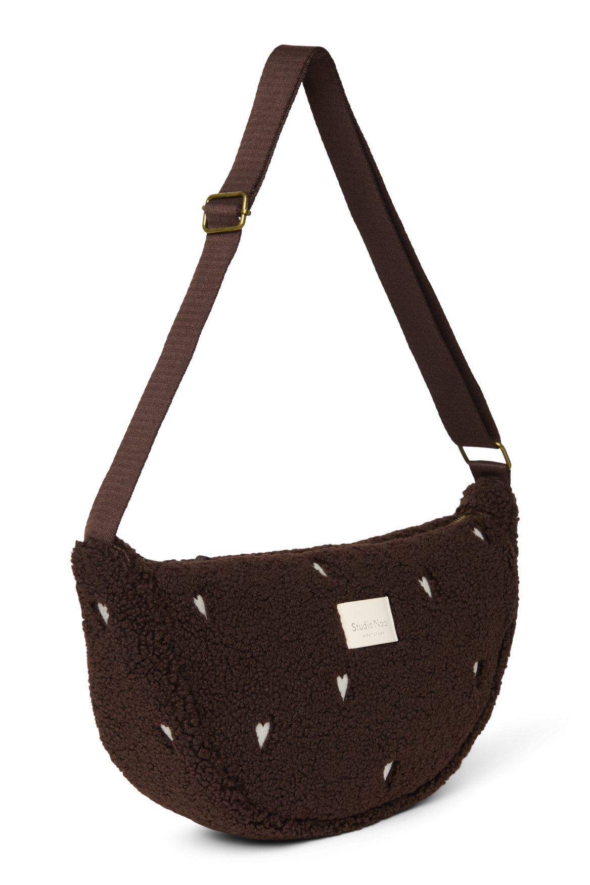 Teddy Fanny Pack | Schokobraun Herzen