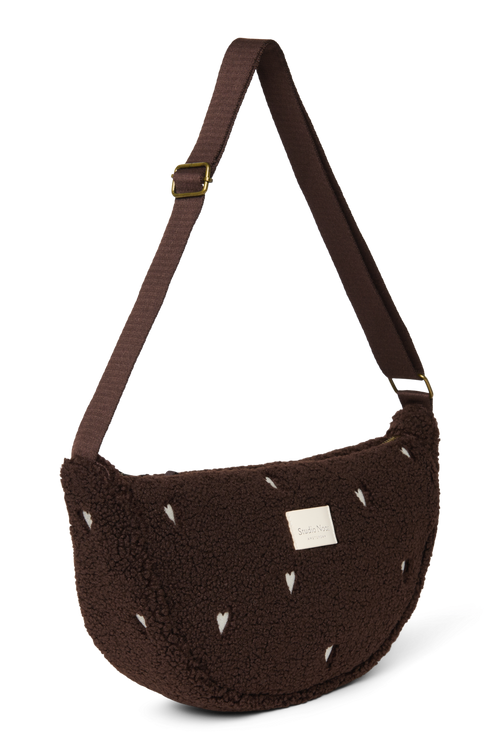 Teddy Fanny Pack | Schokobraun Herzen