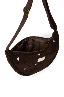 Teddy Fanny Pack | Schokobraun Herzen