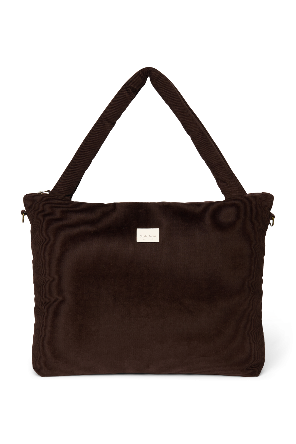 Rib Puffy Diaper Bag | Dark Brown